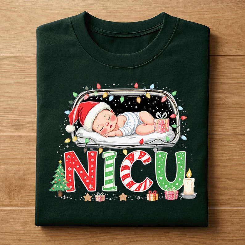 Cute NICU, ICU Nurse Christmas Sweatshirt, Tshirt, Hoodie. Xmas Nurse Gifts