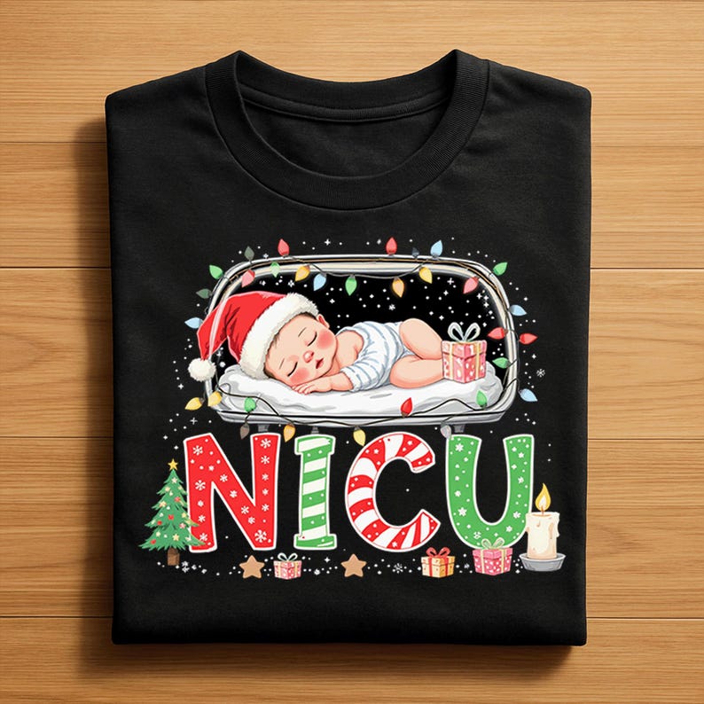 Cute NICU, ICU Nurse Christmas Sweatshirt, Tshirt, Hoodie. Xmas Nurse Gifts