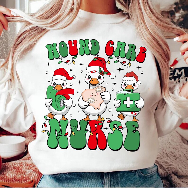 Christmas Wound Care Nurse Shirt, Xmas Wound Care Sweatshirt, Nursing Student Sweater